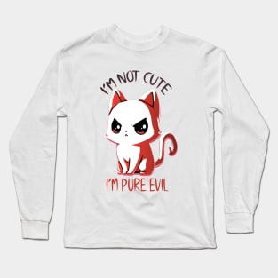 Pure evil cat Long Sleeve T-Shirt